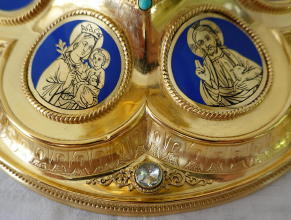 Solid silver gilt antique French Gothic Chalice.